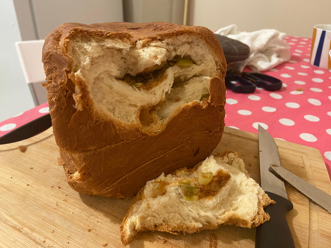 香葱肉松手撕吐司