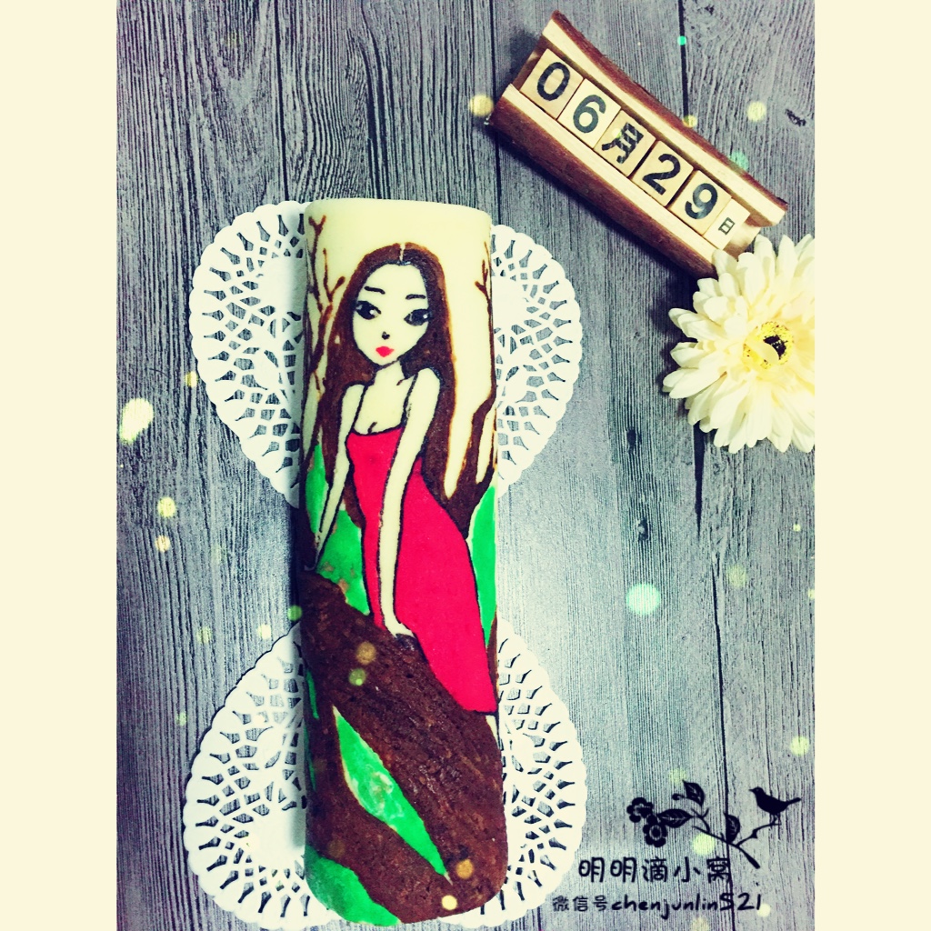 细腻零消泡彩绘蛋糕卷图案面糊制作方法