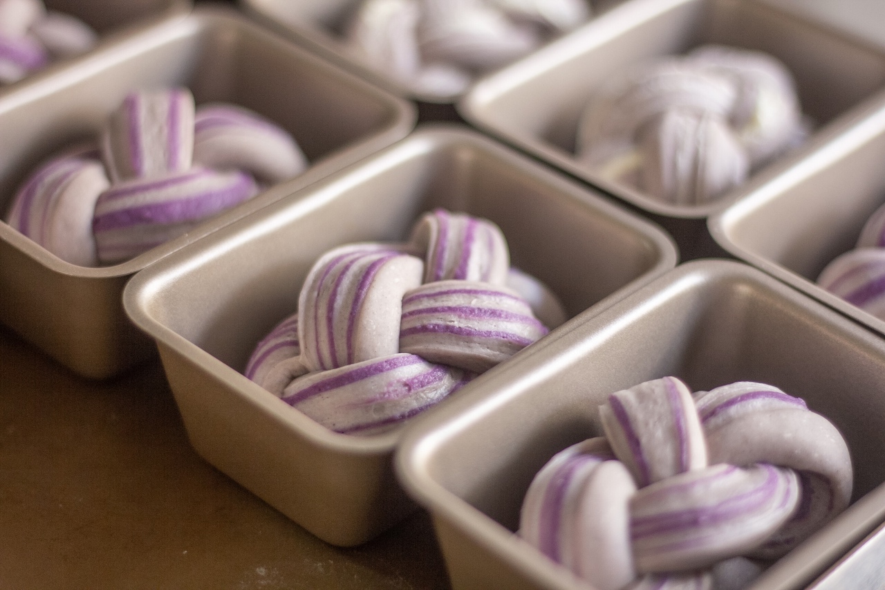 椰香紫米紫薯小吐司🍠温柔椰奶💗多层内馅的做法 步骤9