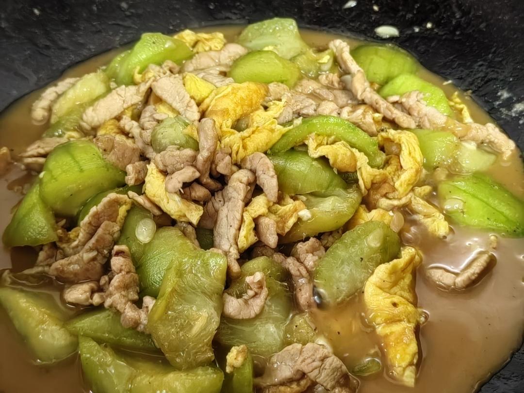 丝瓜鸡蛋炒肉