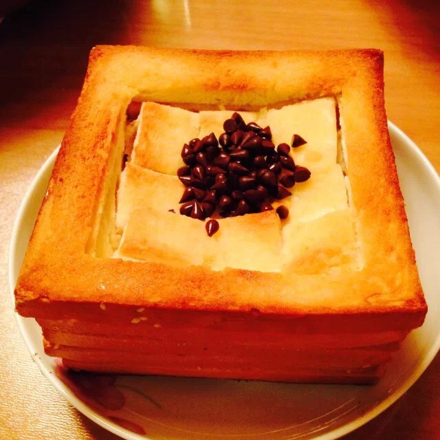 蜂蜜厚多士配冰淇淋