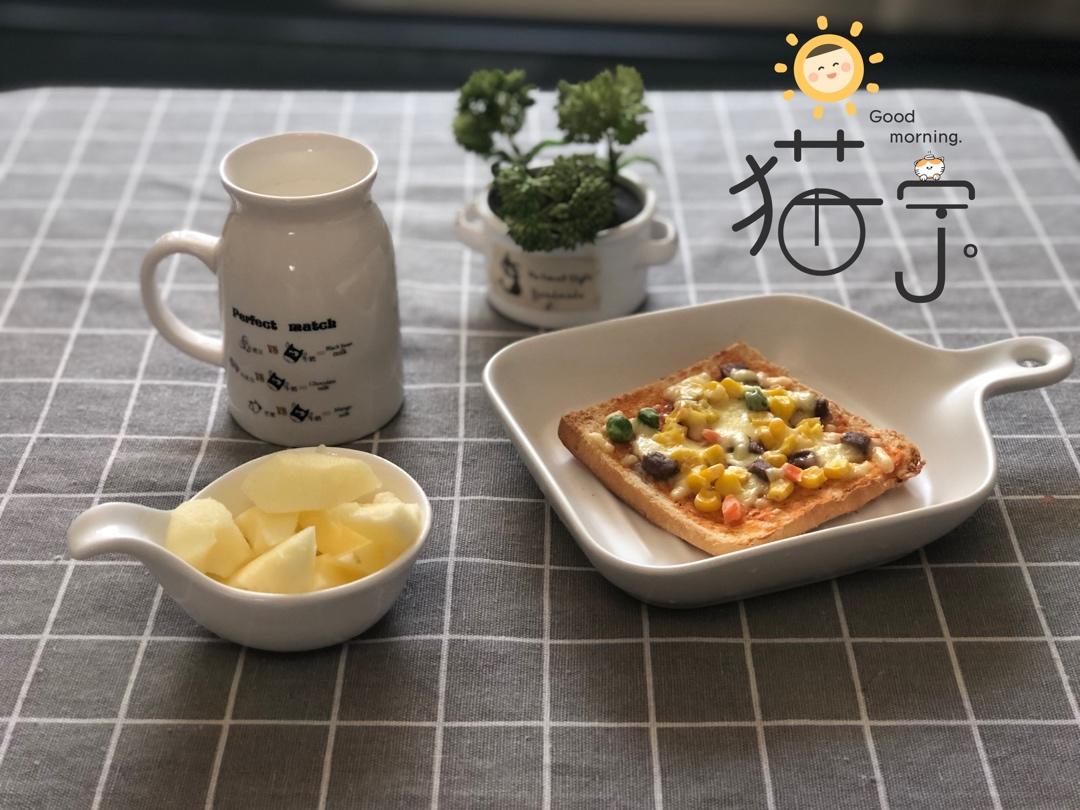 吐司培根小批萨