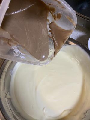 大理石纹可可轻乳酪蛋糕（可可粉/消耗奶油奶酪/不用黄油/八寸方盘）的做法 步骤22