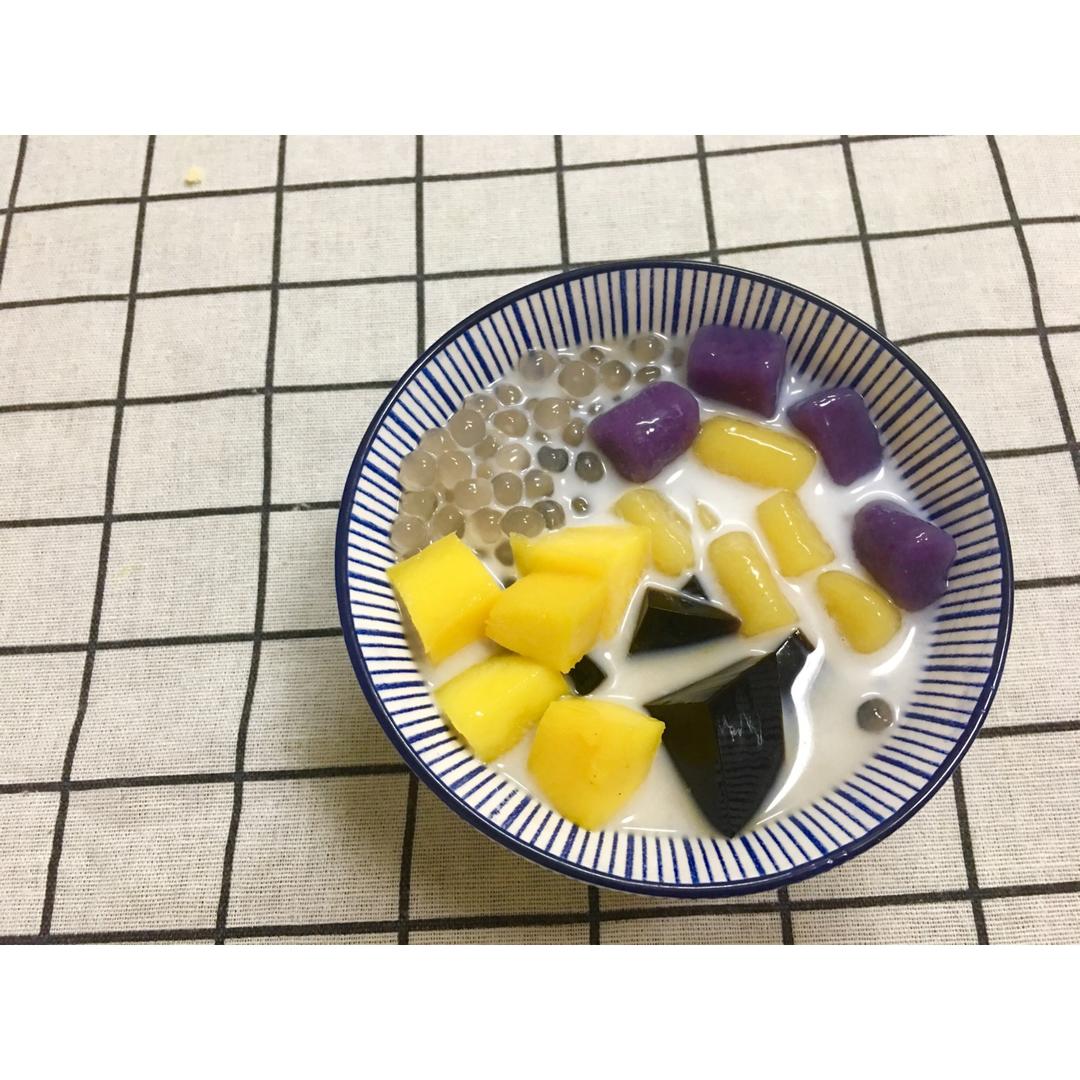 【视频】椰汁芋圆（芋头、红薯、紫薯圆）