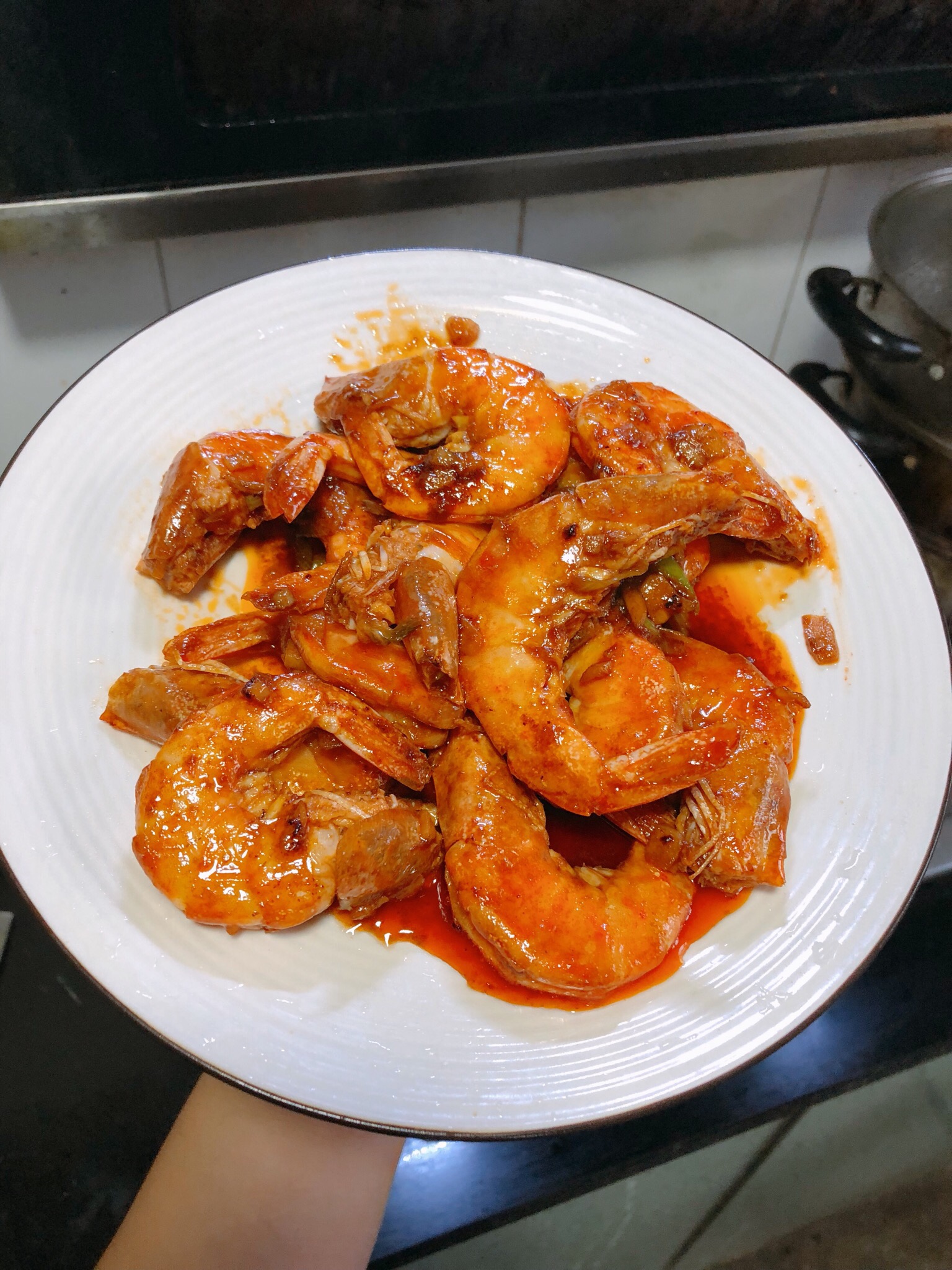 茄汁大虾（油焖大虾）     超级简单 家常快手宴客菜的做法