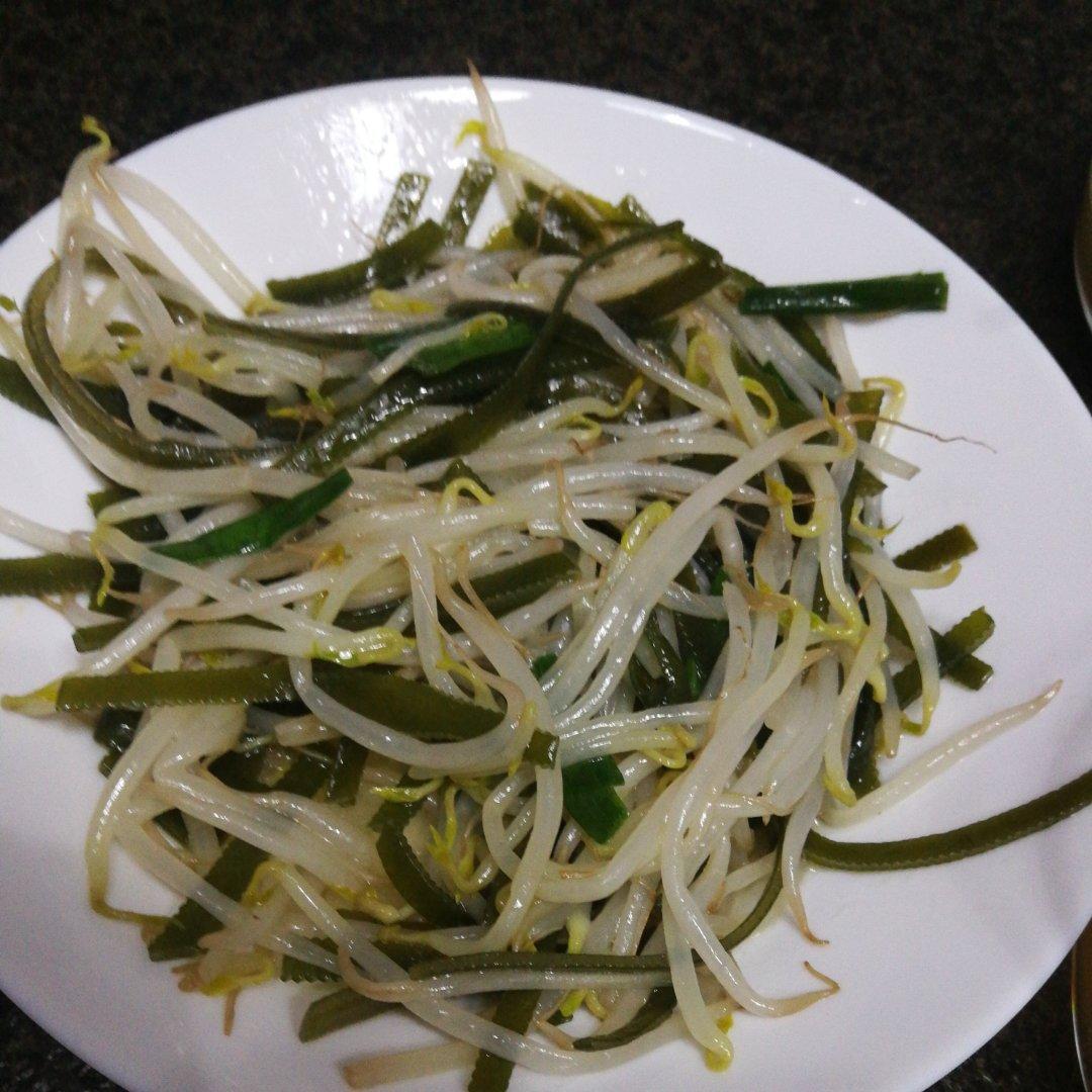 豆芽炒海带