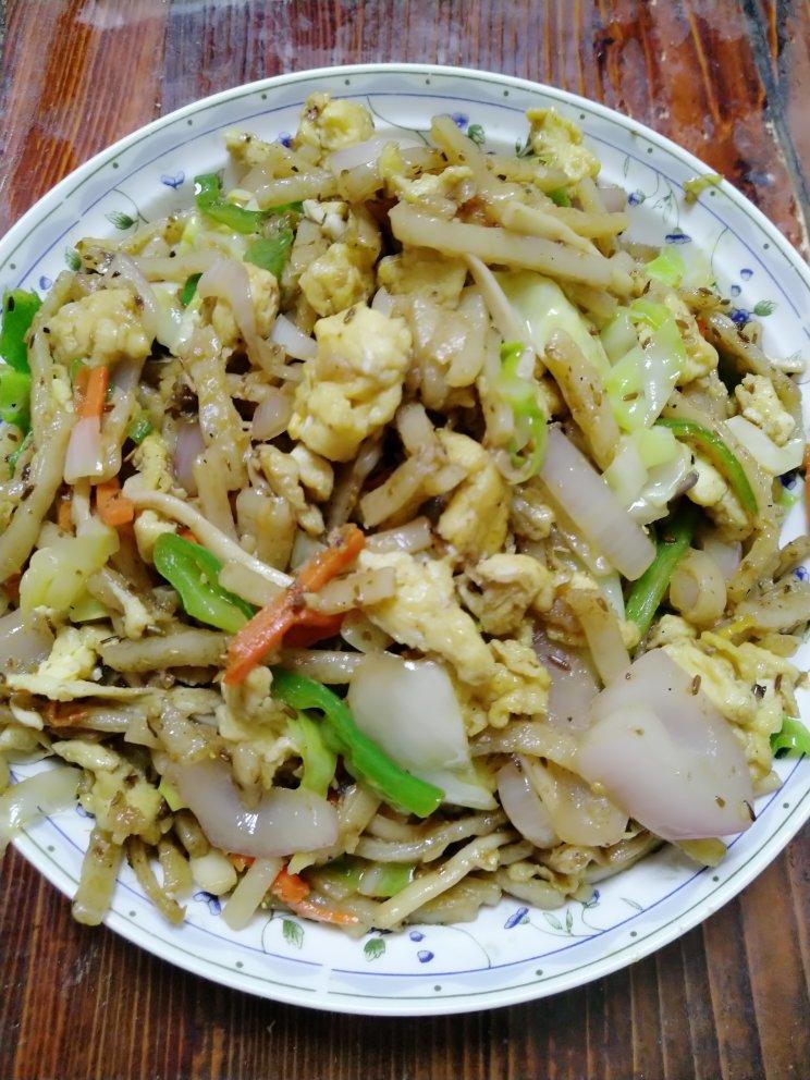 素炒饼丝