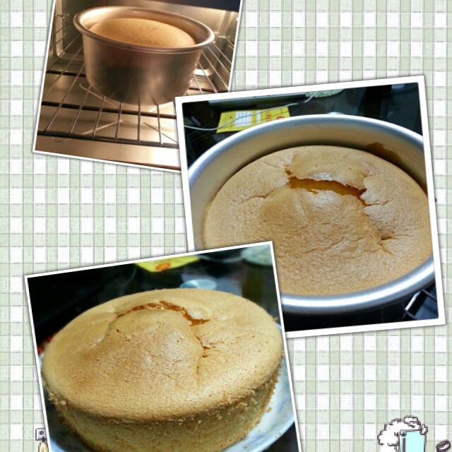 超简单完美戚风蛋糕（6寸2蛋）附打发、翻拌、脱模视频