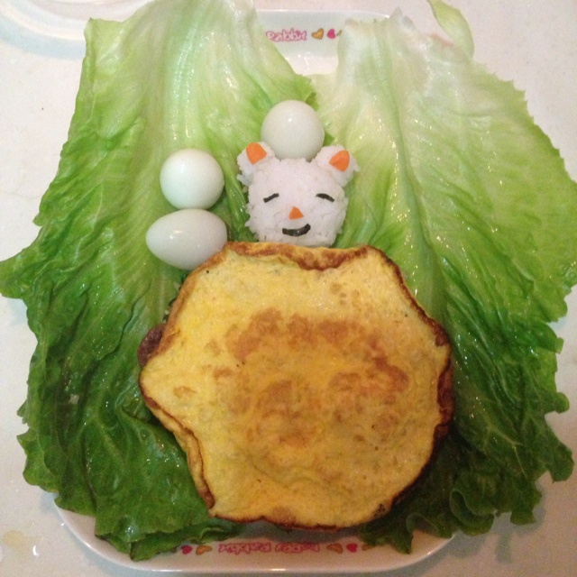 午睡的小熊蛋包饭