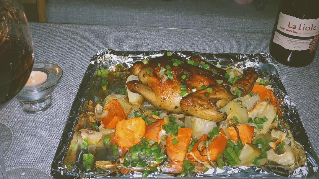 椒盐脆皮烤鸡（北鼎食谱）