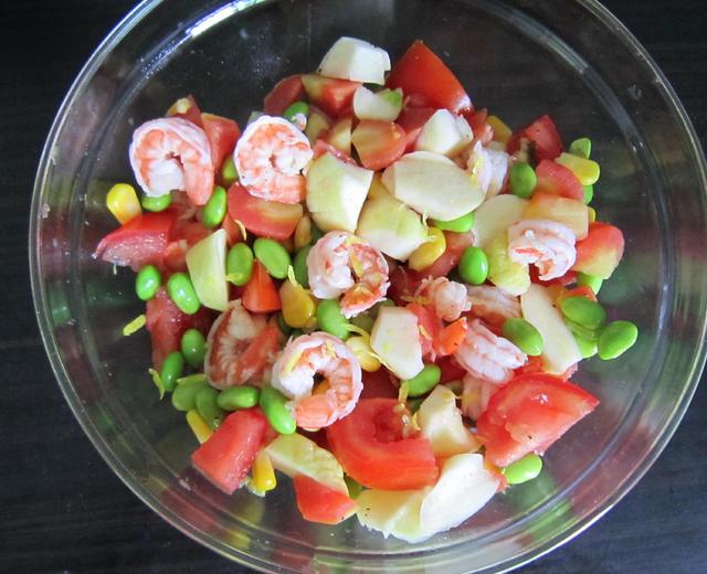 虾仁蔬菜沙拉的做法