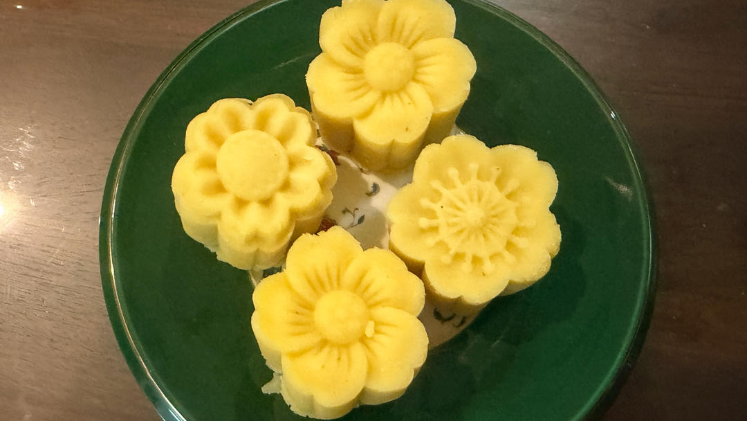 绿豆糕（用面包机代替翻炒）