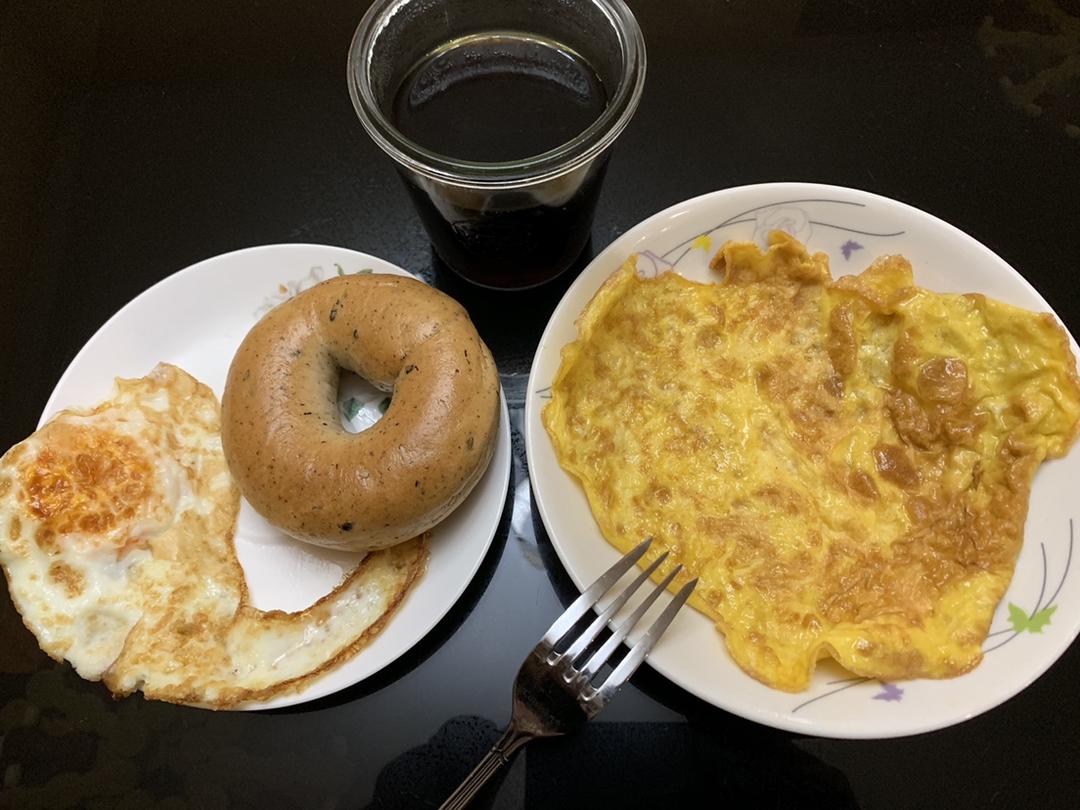 （无油）全麦黑麦贝果bagel~咬劲十足，越嚼越香