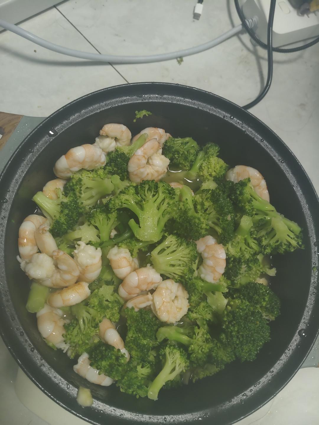 减肥去脂的西兰花炒虾仁