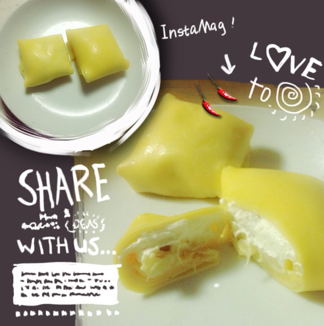 榴莲班戟与芒果班戟