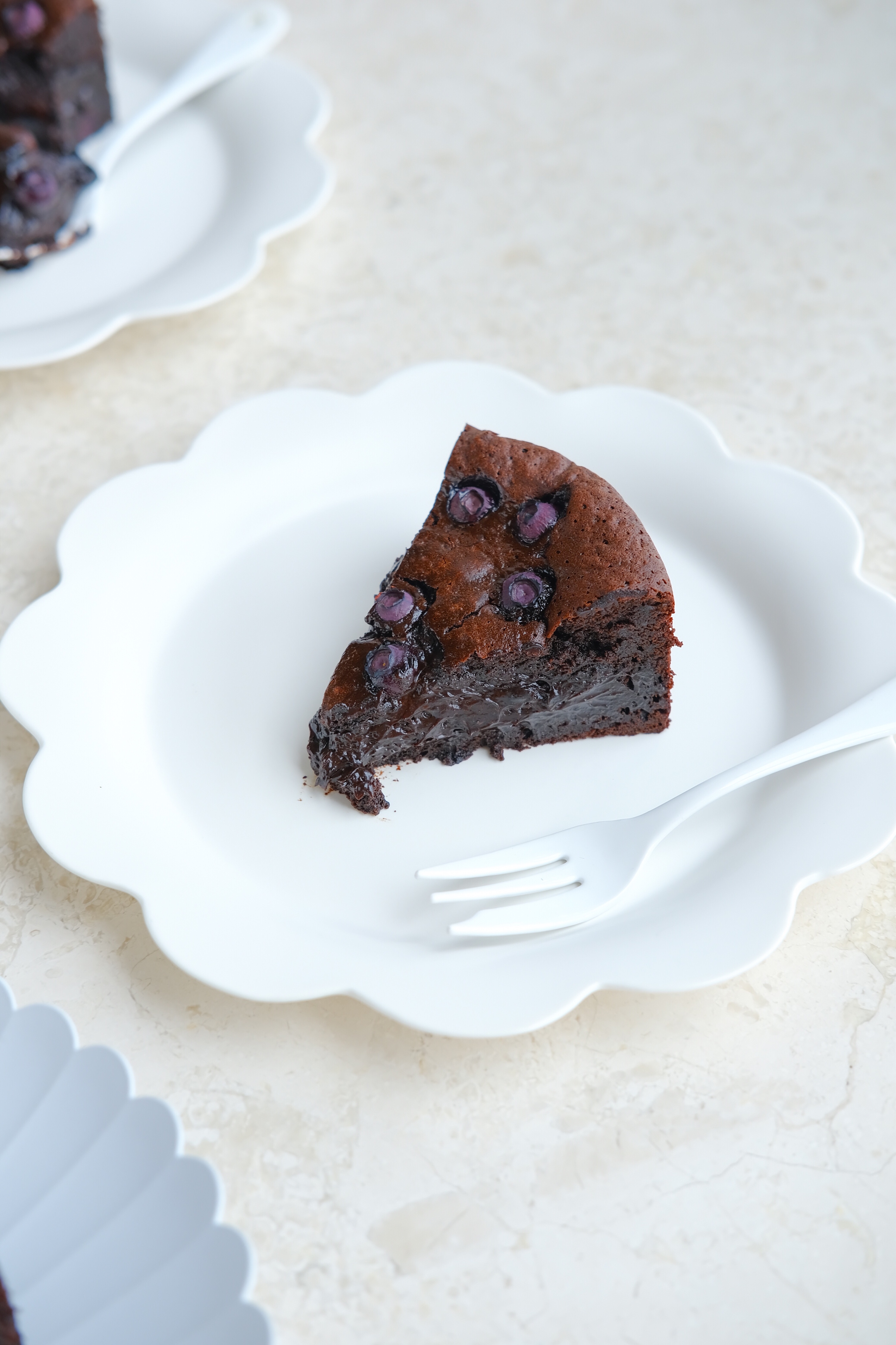 蓝莓巧克力软心蛋糕（低糖版）的做法 步骤20