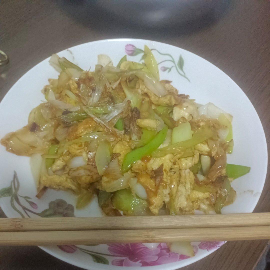 东北的大葱炒蛋