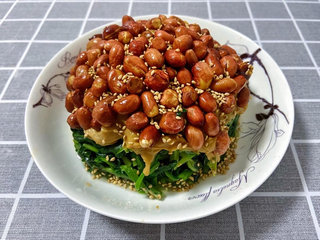花生酱拌菠菜