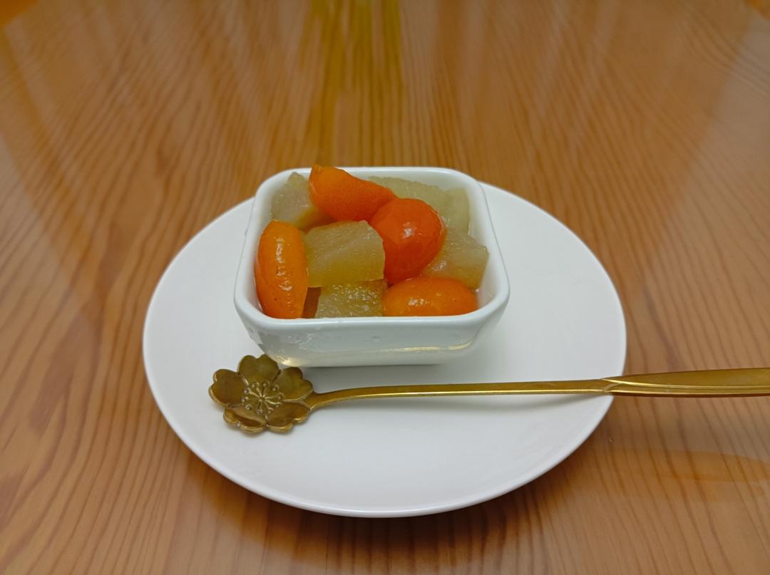 冬季十道素~甜品~金桔炖雪梨（微波炉版）的做法 步骤14