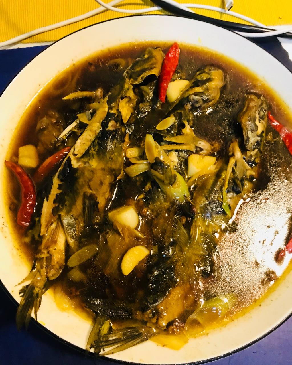 花椒静做的酱焖嘎鱼