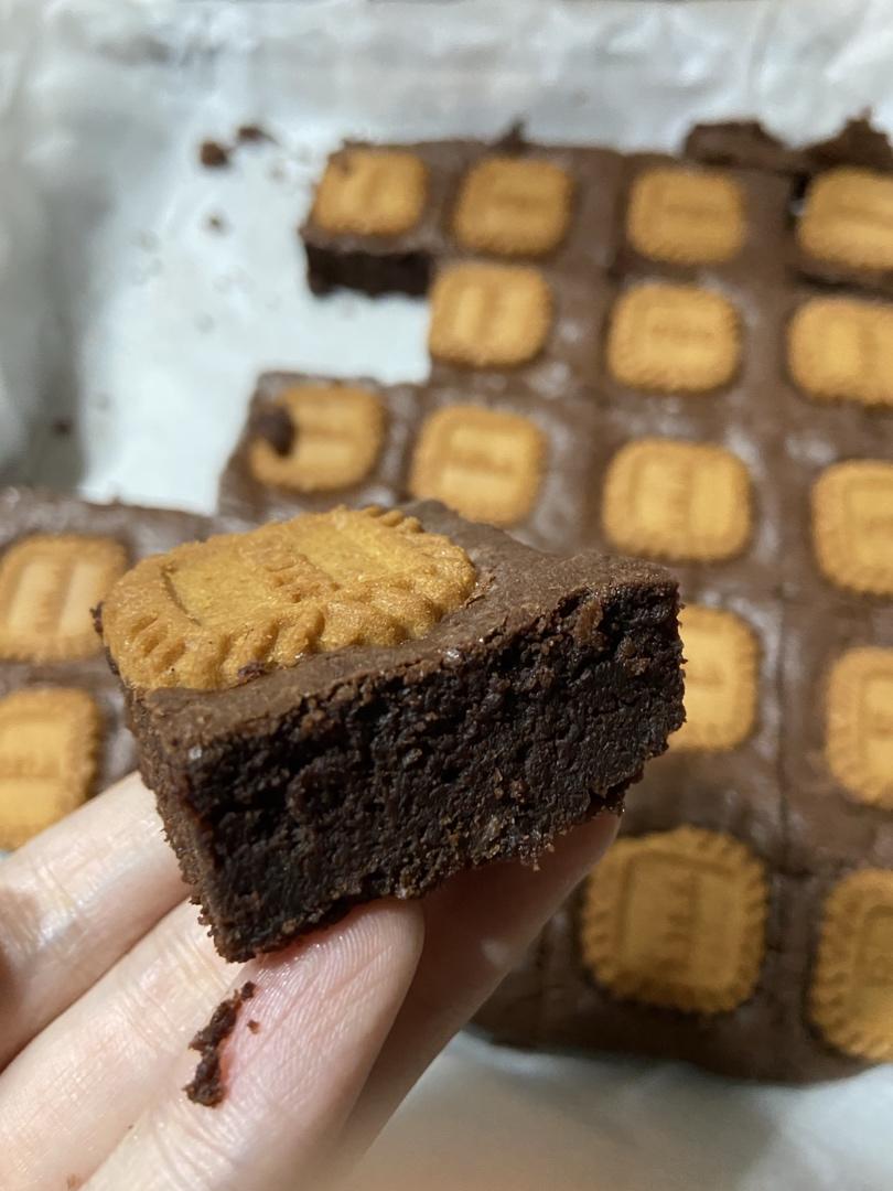 ㊙️巧克力控必入‼️零失误的焦糖饼干布朗尼‼️