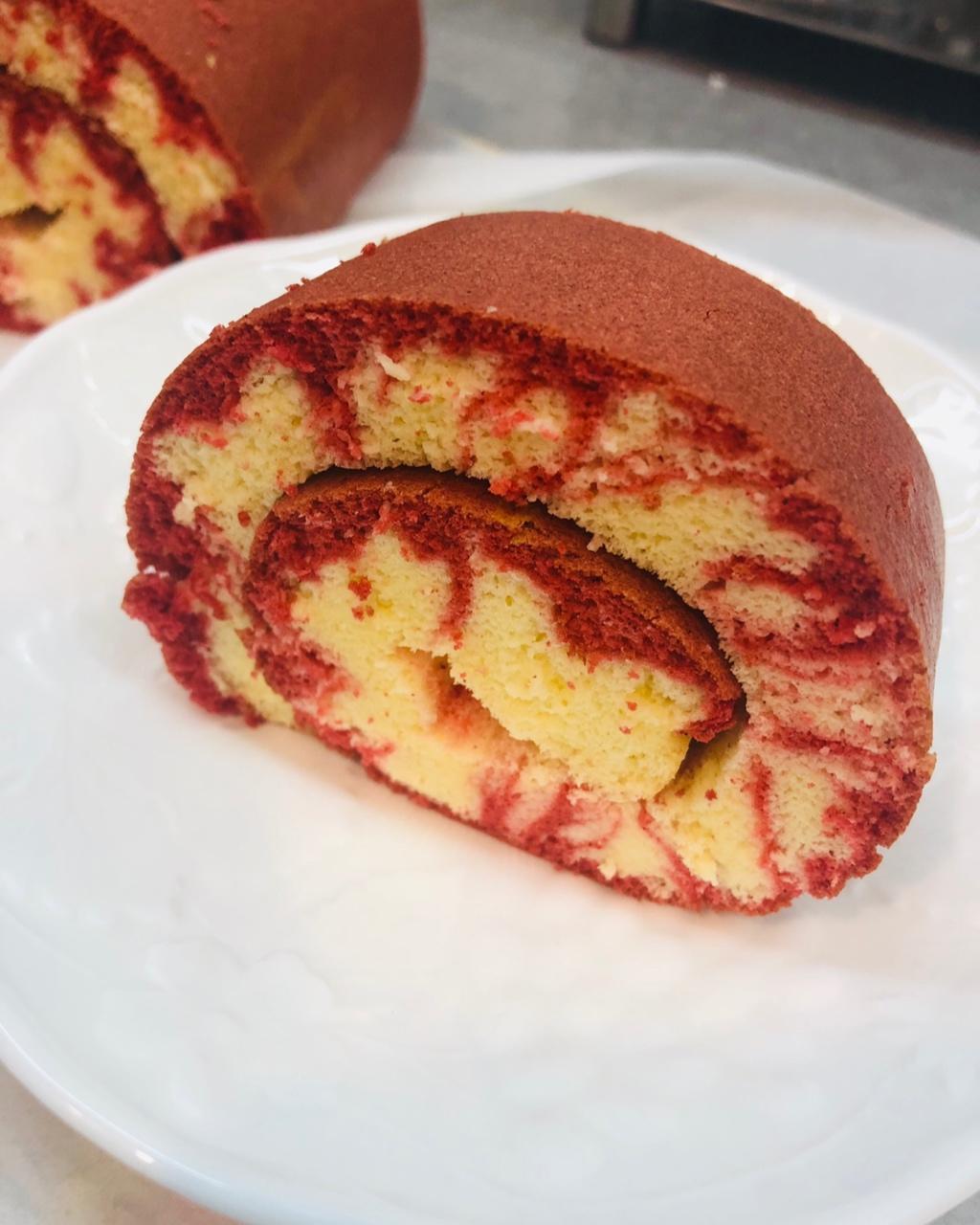 polly78做的红丝绒旋风蛋糕卷