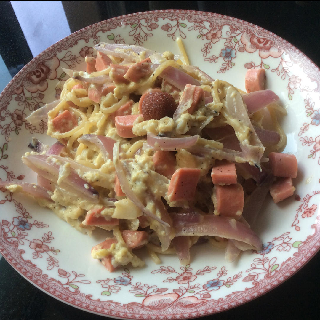 超简单的奶汁培根意面Carbonara