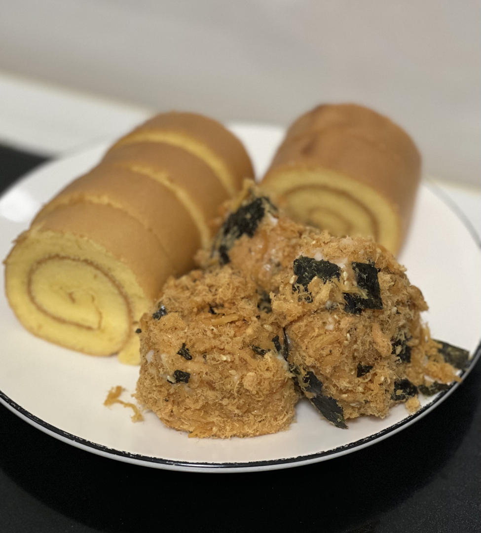 【有奖跟做】海苔肉松小贝蛋糕|酥松绵软