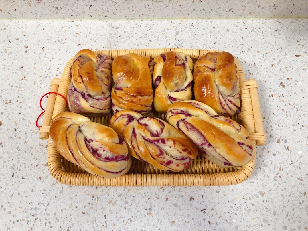 果酱紫薯小面包的做法