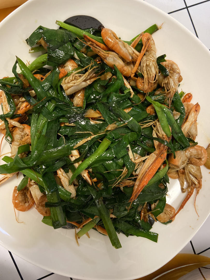 小虾米炒韭菜