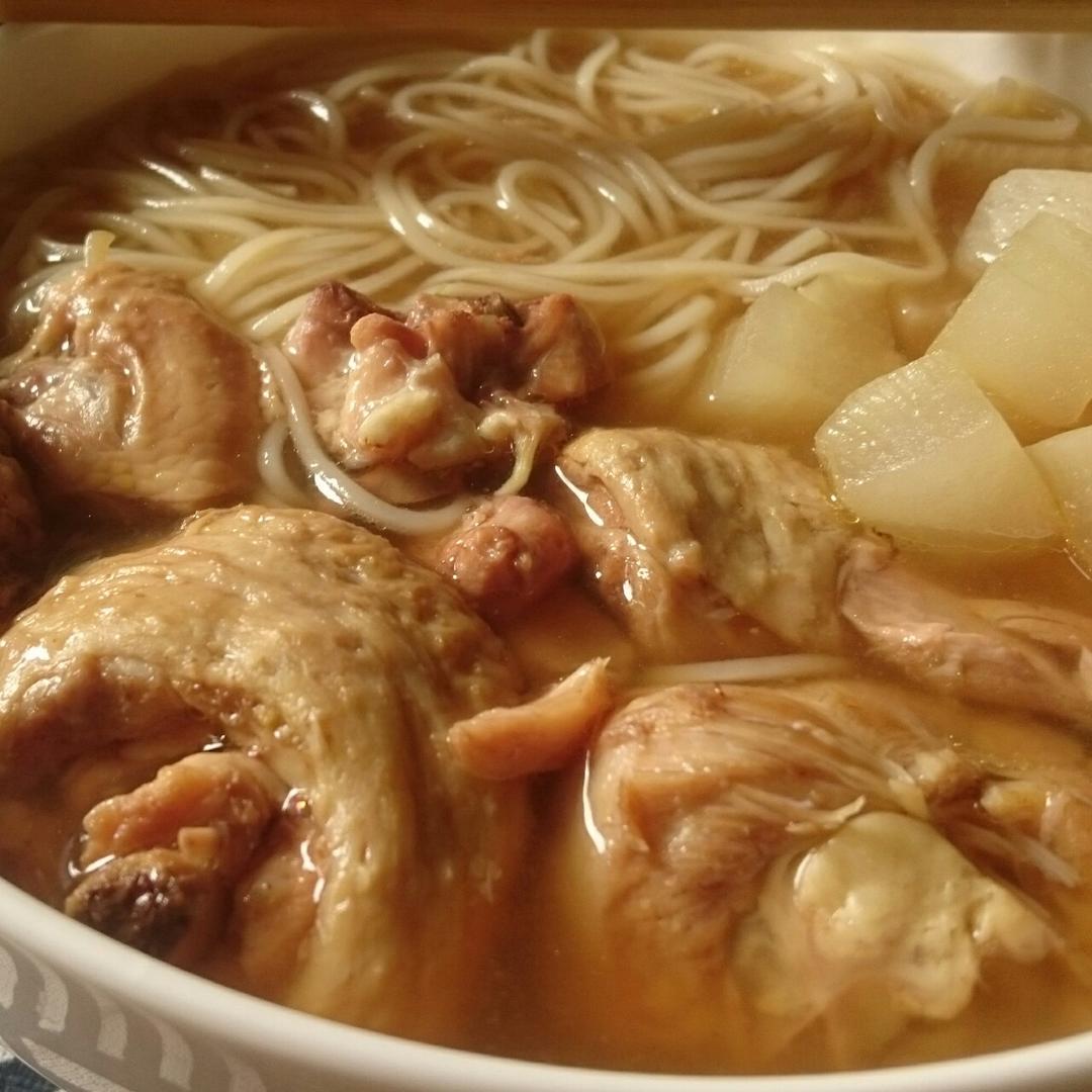 焖烧杯版简易鸡汤面