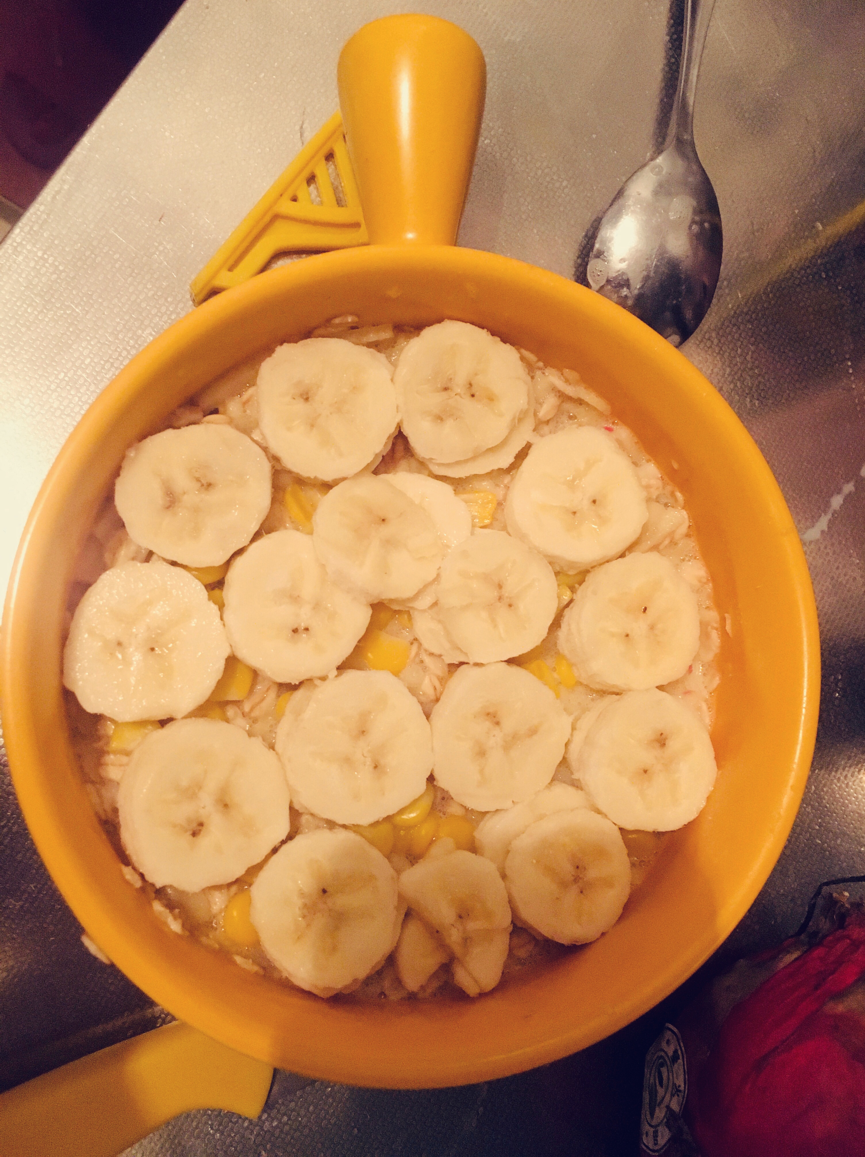 减脂：烤椰汁香蕉麦片