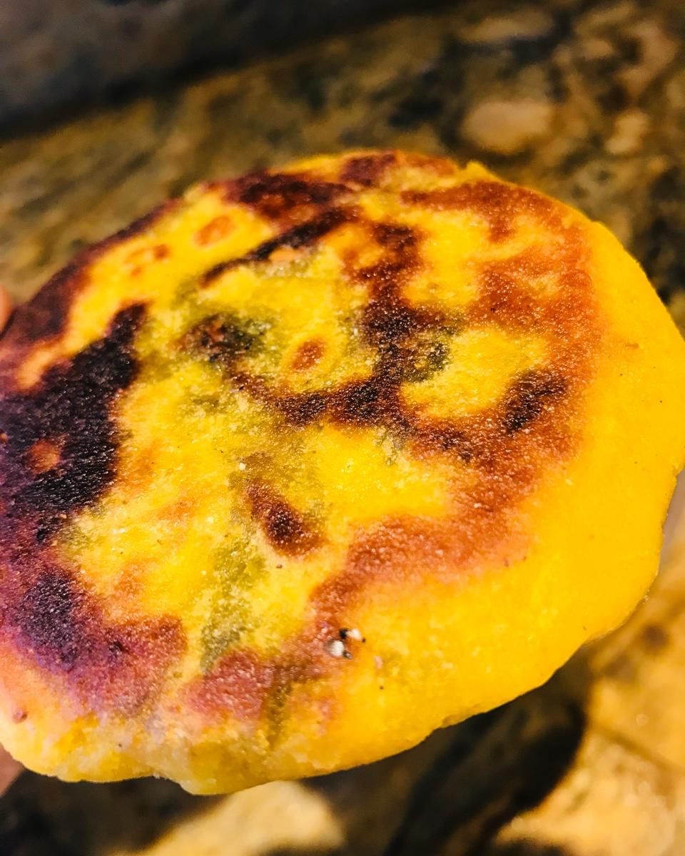 玉米发面饼