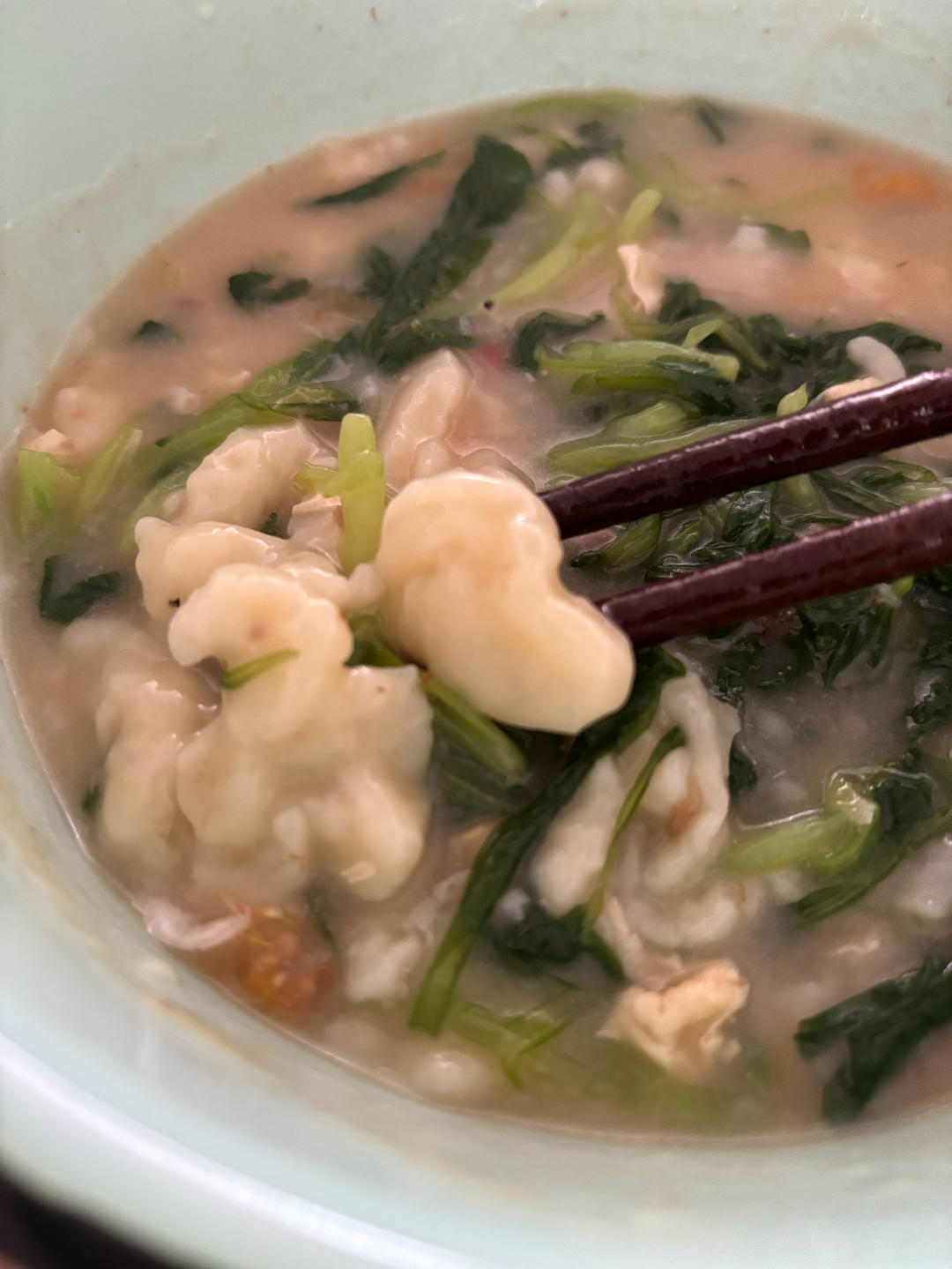 女儿连吃三碗的快手面疙瘩