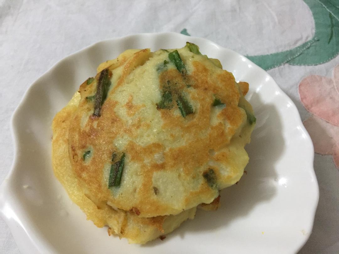豆浆渣香葱饼