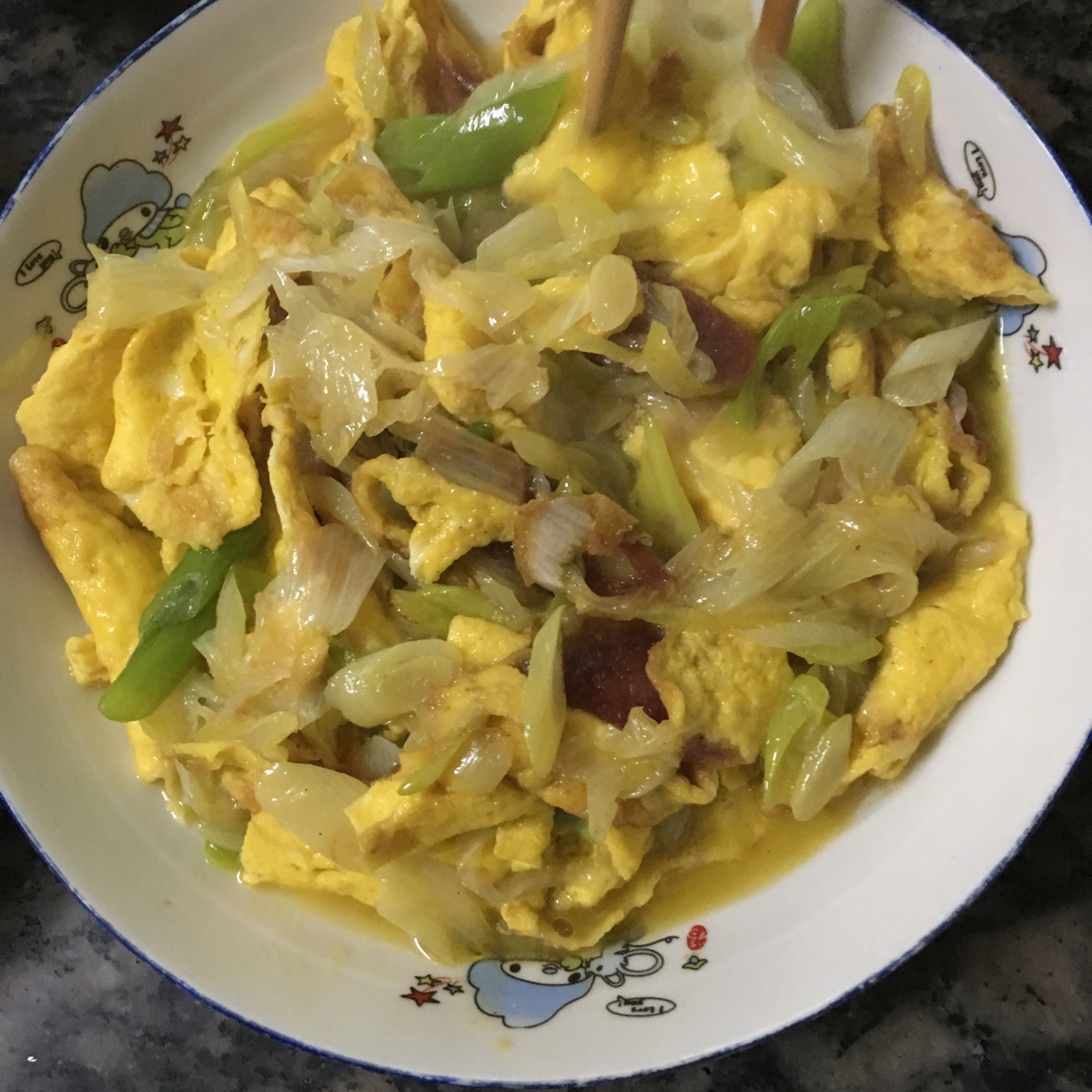 大葱炒鸡蛋