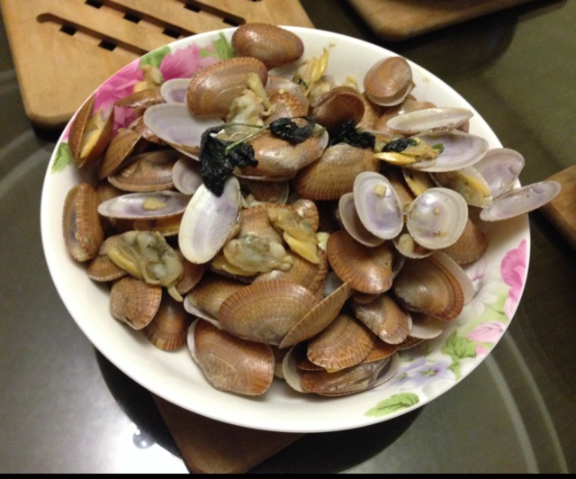 紫苏爆炒花甲