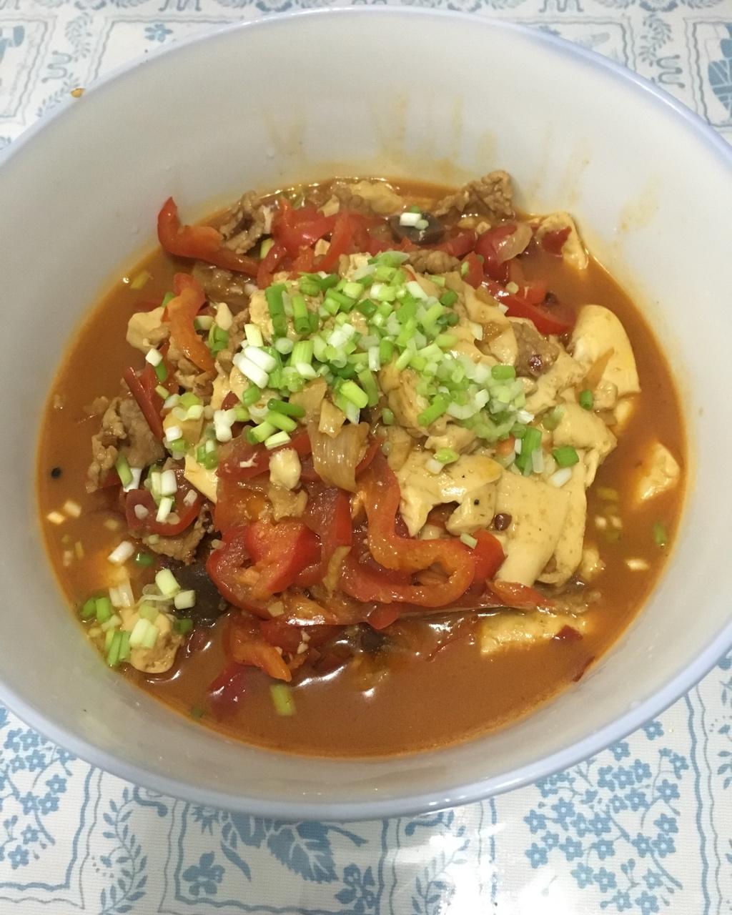 香辣豆腐肉片
