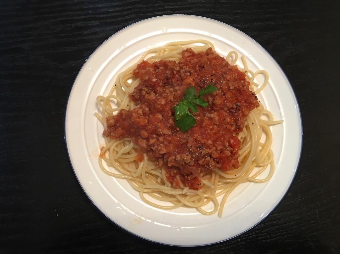（完胜必胜客的）番茄肉酱意大利面～