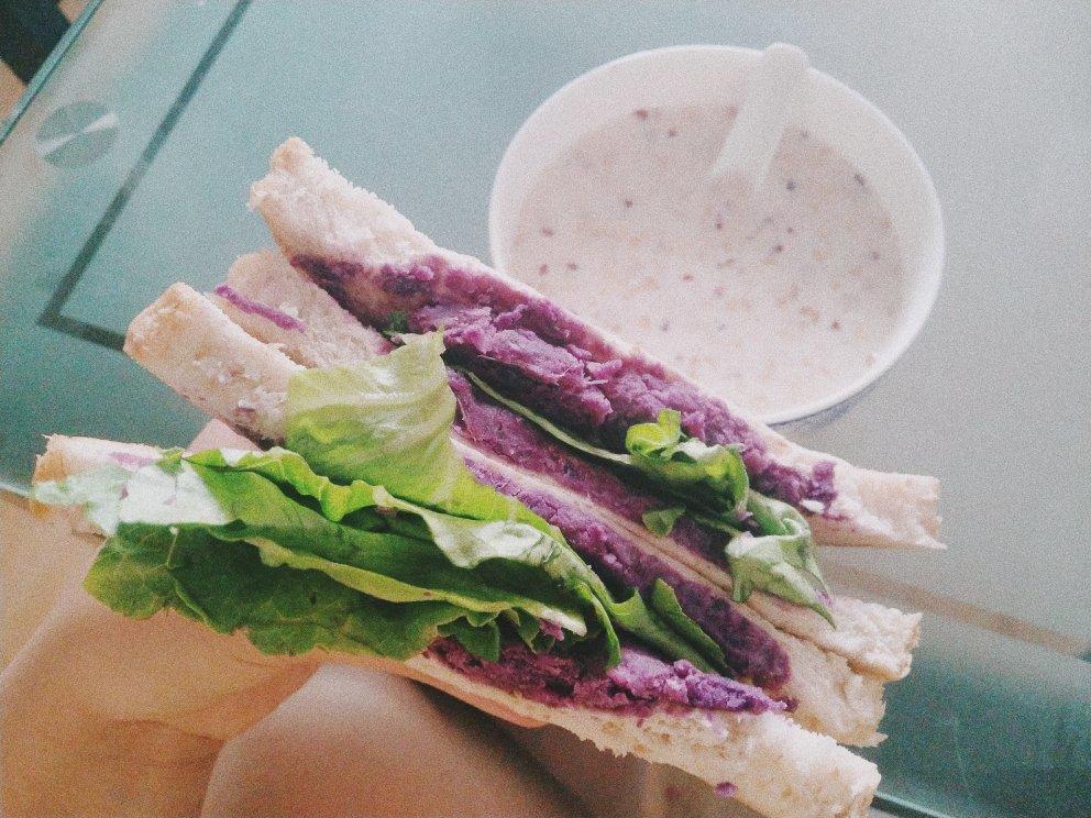 紫薯芋泥/鸡蛋肉松三明治大全🥪