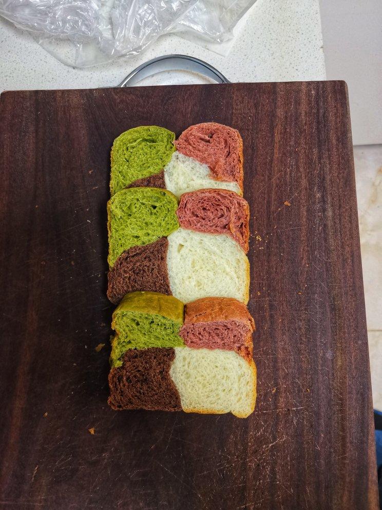 双色吐司 抹茶蜜豆老面吐司🍞