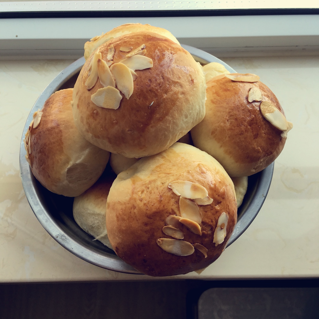 鲜奶油小餐包（一次发酵）