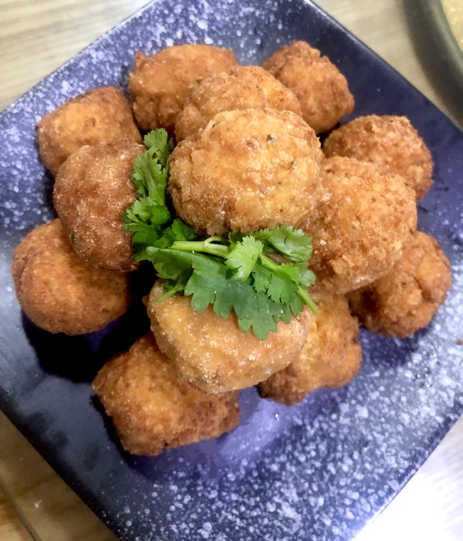 豆儿三爷做的奶汤白菜丸子炸豆腐丸子两吃花椒面制作