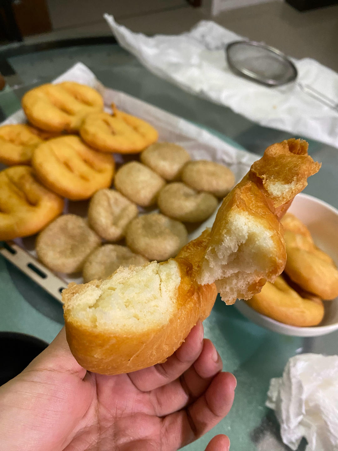 外酥内软「炸油饼」暄软好吃😋😋😋