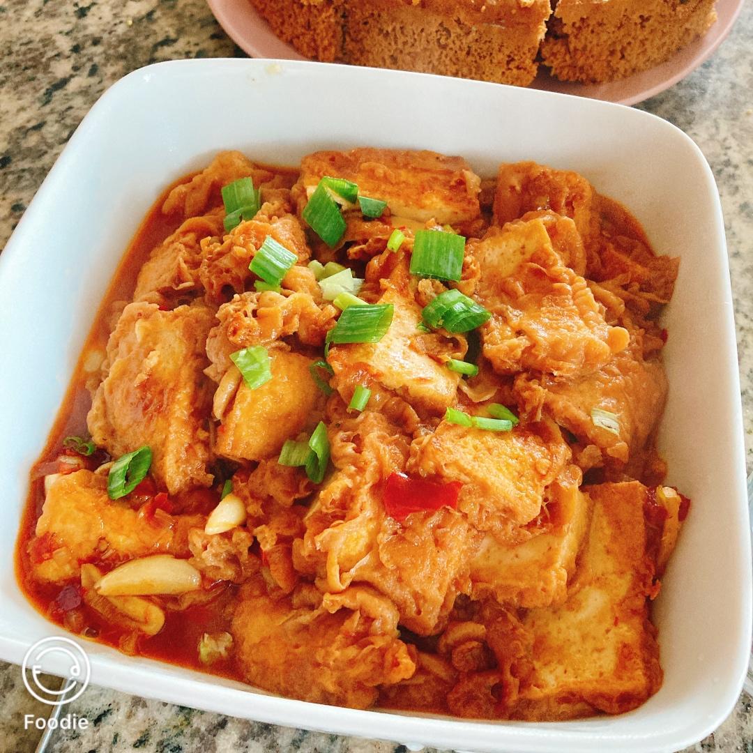 老豆腐这样做，比肉好多太多咯