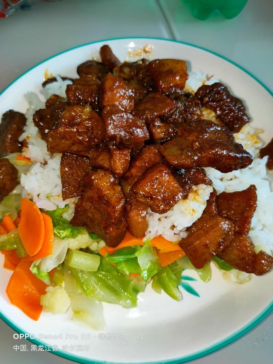 超好吃的红烧肉盖饭