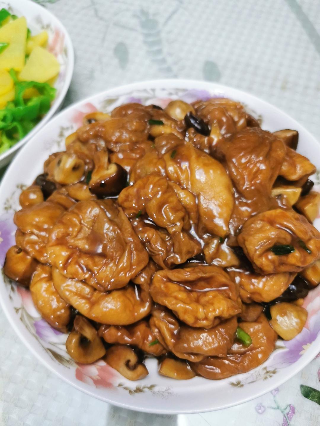 蚝油双菇油面筋