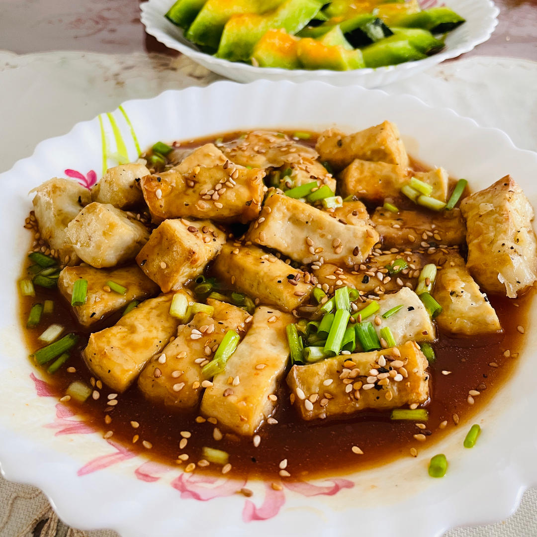 低脂低卡空气炸锅版糖醋脆皮豆腐