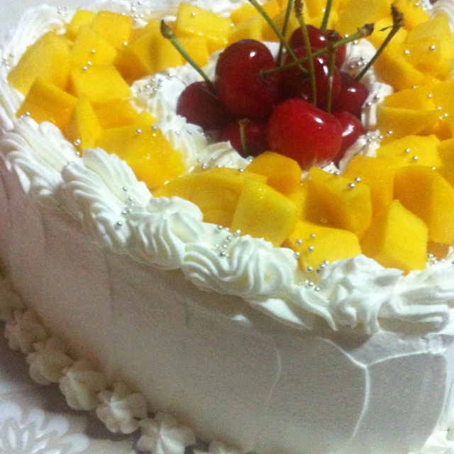 戚风芒果奶油蛋糕