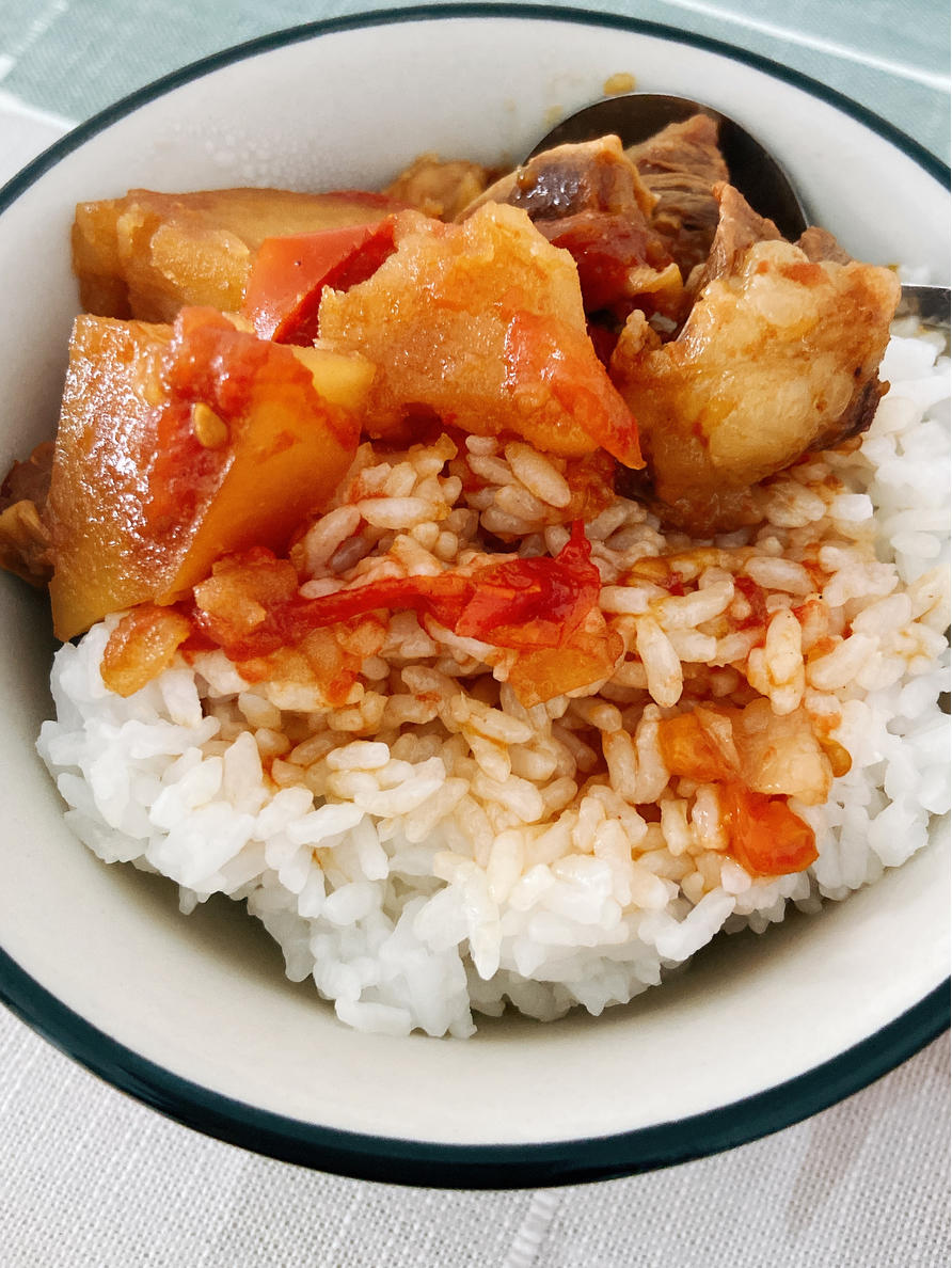 不放一滴水的番茄土豆炖牛腩（电饭锅版）
